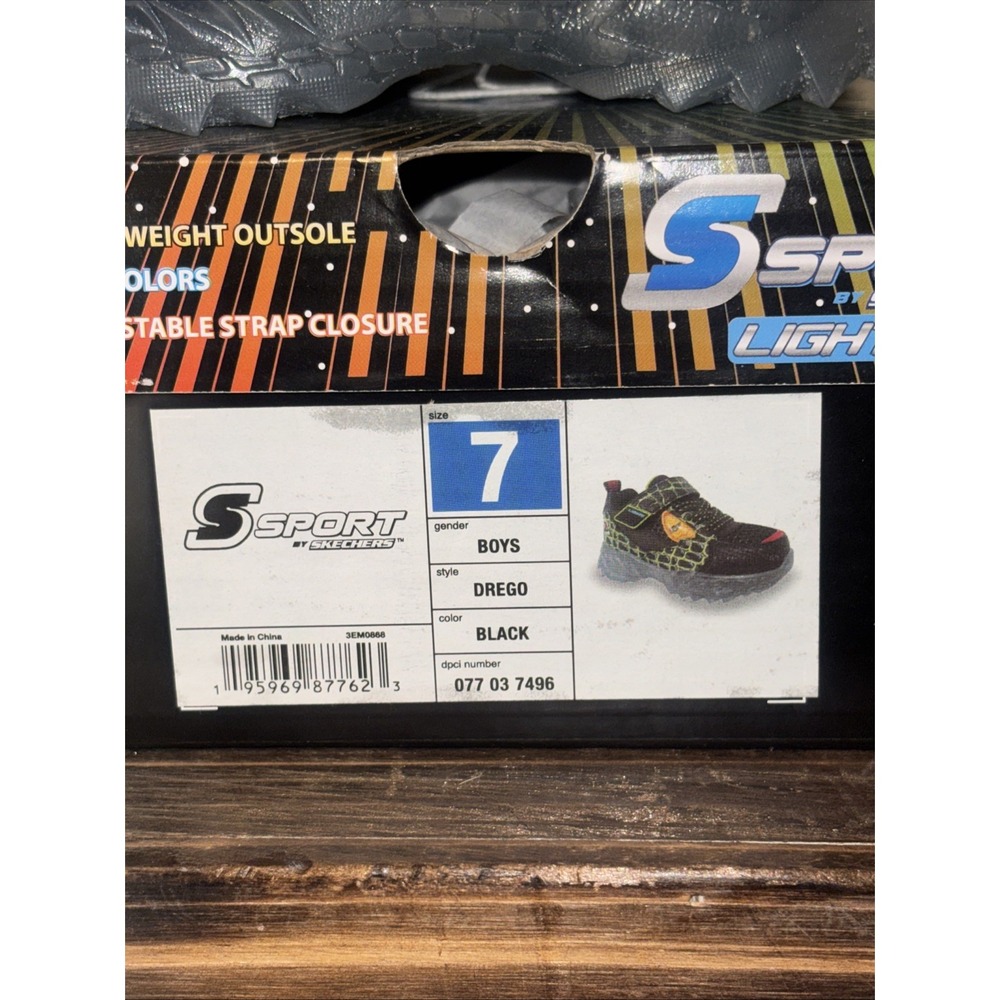 Ssport By Skechers Drego Light Up Small Boys Sz 7 Fun Pattern New - Picture 5 of 8
